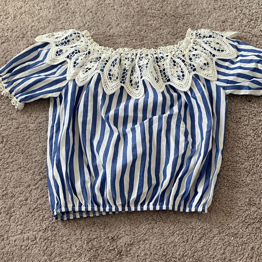 💙🦋Women’s Striped off the shoulder